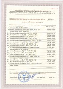 Сертификат соответствия на продукцию